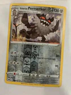 Galarian Perrserker 085/159 - Crown Zenith Reverse Pokemon Holo Foil Nice! - Image 1