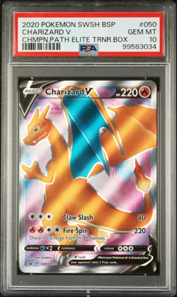 Charizard V 050/073 Champion's Path Elite Trainer Box Pokemon PSA 10 - Image 1