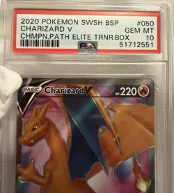 Beautifull 2020 POKEMON SWSH BSP #050 CHARIZARD V GEM MT CHMPN.PATH ELITE PSA10 - Image 3