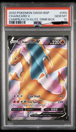PSA 10 CHARIZARD V 050 CHAMPIONS PATH PROMO POKEMON MJ - Image 1