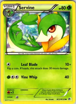 Servine RC2/RC25 Legendary Treasures: Radiant Collection Pokemon LP Holo - Image 1