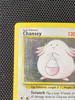 Pokemon Chansey Holo Unlimited Base Set 3/102 LP/MP - Image 2
