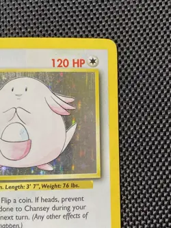 Pokemon Chansey Holo Unlimited Base Set 3/102 LP/MP - Image 3