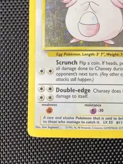 Pokemon Chansey Holo Unlimited Base Set 3/102 LP/MP - Image 5