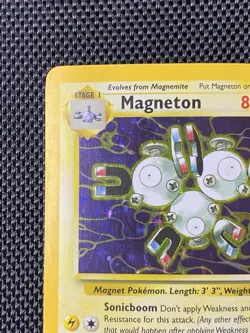 Pokemon TCG Magneton 11/62 Fossil Set Holo Rare Unlimited 1999 WOTC LP QC3 - Image 2