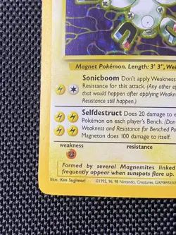 Pokemon TCG Magneton 11/62 Fossil Set Holo Rare Unlimited 1999 WOTC LP QC3 - Image 5