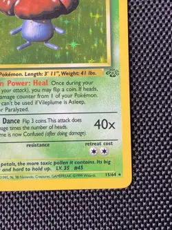 1999 Vileplume 15/64 Jungle Unlimited Holo Rare Pokemon Card - Image 4