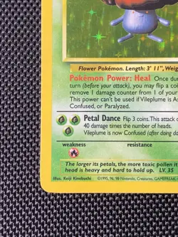 1999 Vileplume 15/64 Jungle Unlimited Holo Rare Pokemon Card - Image 5