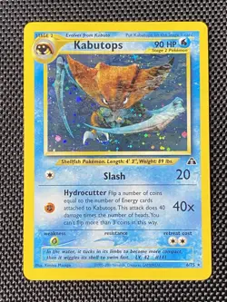 Pokemon TCG Kabutops 6/75 Swirl Neo Discovery Holo Rare Stage 2 LP+ - Image 1