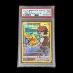 2019 Pikachu & Red Pokemons Cosmic Eclipse PSA 9 Full Art Secret Rare #241 - Image 1