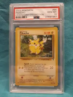 GEM MINT! 2002 POKEMON PIKACHU 86/110 LEGENDARY COLLECTION PSA 10 - Image 1