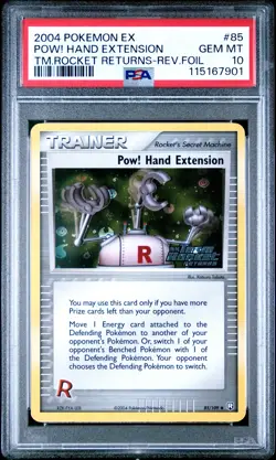 2004 POKEMON EX TEAM ROCKET RETURNS #85 POW! HAND EXTENSION-REVERSE FOIL PSA 10 - Image 1