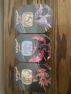 Pokemon TCG: Crown Zenith Tin Set of 3 - Articuno Moltres Zapdos - Sealed - New - Image 2