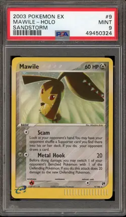 Pokemon Mawile EX Sandstorm Holo Rare #9 PSA 9 Mint - Image 1