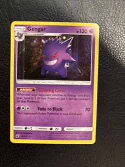 2017 Pokemon Sun & Moon Crimson Invasion Gengar Holo #38/111 - Image 1