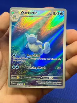Pokemon Scarlet & Violet 151 Wartortle 171/165 Illustration Rare NM - PRINT LINE - Image 2