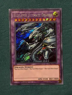 YUGIOH! Blue-Eyes Ultimate Dragon LCKC-EN057 Secret Rare 1st Edition NM - Image 1