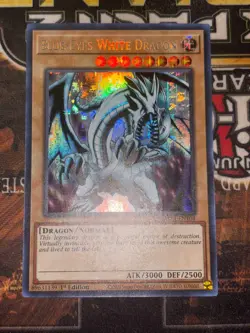 YUGIOH Blue-Eyes White Dragon MAMA-EN104 Secret Pharaoh 1st Ed NM CLEAN MINT - Image 1