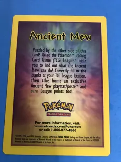 Ancient Mew Pokemon 2000 Movie Promo Holo Card LP - Image 5