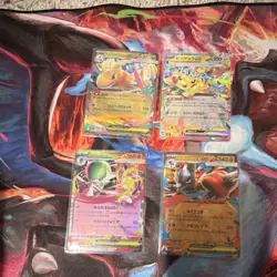 Pokemon TCG Japanese M2a Mega Dragonite Pikachu Gardevoir Lucario 4 Card Lot - Image 1