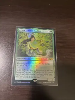 Magic the Gathering Azusa Lost but Seeking M-21 Green Rare NM Creature Card Foil - Image 1