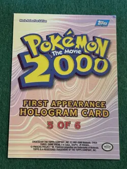 Ledyba Pokemon Movie 5 of 6 Insert Hologram Card First Appearance Topps 2000 - Image 2