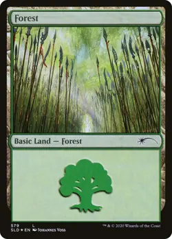 Forest (Secret Lair 579) FOIL Promo NM Land Basic Land MAGIC MTG CARD ABUGames - Image 1