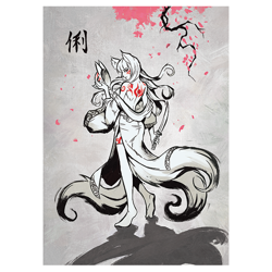 Kiyomi – The Clever Fox – MTG Size – 100 Textured Matte Card Sleeves - Image 1