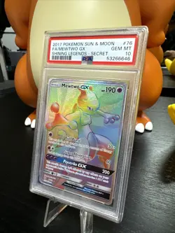 2017 Pokemon Sun & Moon Shining Legends Hyper Rare Mewtwo GX #76 PSA 10 GEM - Image 3