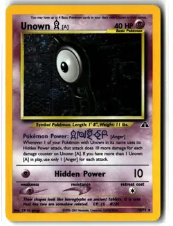 Unown [A] ⭐ 14/75 Holo Rare Neo Discovery 2001 Pokemon NM/LP - Image 1