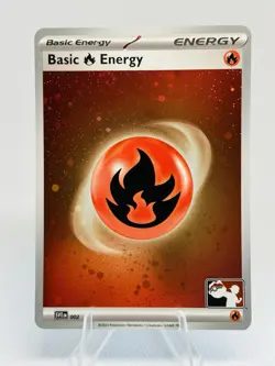 Play! Pokemon Stamped Promo - 151 Holo Fire Energy Cosmo Foil WITH SWIRL! - NM - Image 2