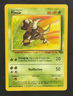 Pokemon TCG Pinsir Rare Unlimited Jungle 25/64 Non Holo - Image 1
