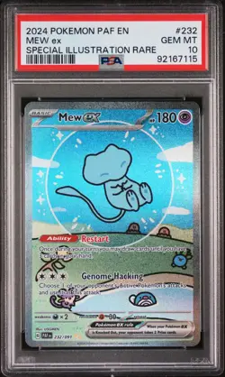 2024 POKEMON EN PALDEAN FATES SPECIAL ILLUSTRATION RARE #232 MEW EX PSA 10 - Image 1