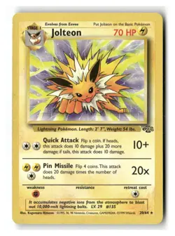 Jolteon 20/64 Rare Jungle Pokemon Lightly Played - Image 1