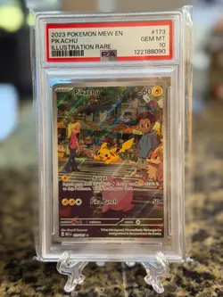 PIKACHU 2023 POKEMON MEW EN-151 ILLUSTRATION RARE FA #173 PSA 10 - Image 1