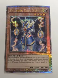 Thunder King Rai-Oh RA03-EN206 Quarter Century Secret Rare Yugioh 1st Edition NM - Image 1