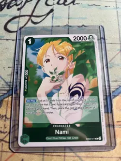 One Piece Nami Character Card EB02-017 Extra Booster Foil Rare 2000 Power - Image 1