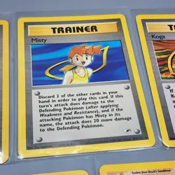 Pokemon Gym Challenge & Heroes Card Lot Koga, Lt.Surge, Misty + Brock's 2x RARE - Image 3