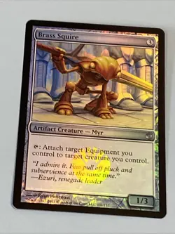 Brass Squire 101 Mirrodin Besieged FOIL MTG TCG CARD NM - Image 1