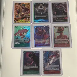 One Piece LOTM TCG: Set Of 7 Secret Rare & 1 SEC Card- All Mint Condition - Image 1
