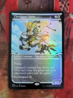 MTG Card: Cloudsteel Kirin (Kamigawa: Neon Dynasty) SHOWCASE FOIL - Image 1