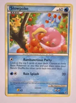 Pokemon Slowpoke Undaunted Regular Common Card 66/90 Basic 60 HP Rain Splash - Image 1