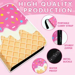 Cute Ice Cream Cake Card Binder for Girls, 400 Pocket Card Album Gifts, Ice C... - Image 3