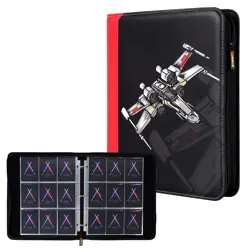 9 Pocket Trading Card Binder, PU Leather Storage Zip Album with 900 Slots Cle... - Image 1