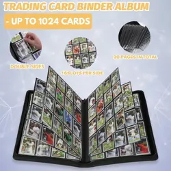 Premium Ringless Trading Card Binder - 1024 Capacity, 16 Side-Loading Pockets... - Image 5