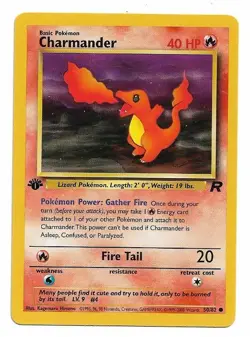 Pokemon TCG Card - Team Rocket 50/82 - CHARMANDER **1st Edition** NM-MT - Image 1