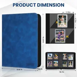 Top Loader Card Binder 4 Pocket with Sleeves Holds 112 Top Loaders Storage, T... - Image 2