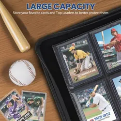 Top Loader Card Binder 4 Pocket with Sleeves Holds 112 Top Loaders Storage, T... - Image 5