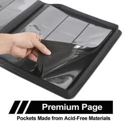 Top Loader Binder, Top Loader Binder for Cards, 9 Pocket, Holds 360 Toploader... - Image 3