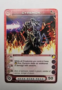 Chaotic Card : Cyrenox Fire And Stone First Edition Common creature MP - Image 1
